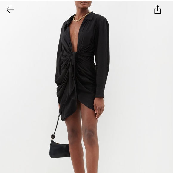 JACQUEMUS BAHIA DRAPED ASYMETRIC MINI DRESS - Picture 2 of 4